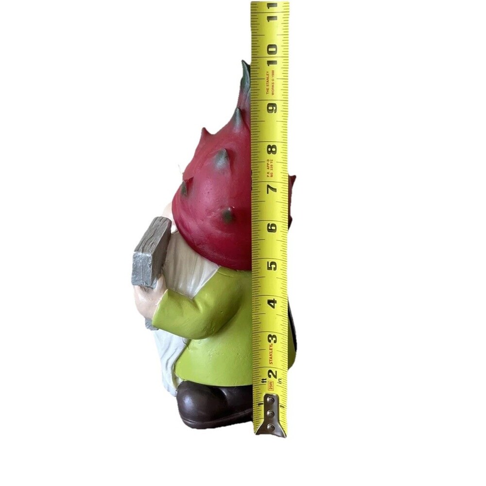 NEW (Open Box) Dragonfruit Garden Gnome Solar Glowing Hat, Butterfly - Picture 7 of 15